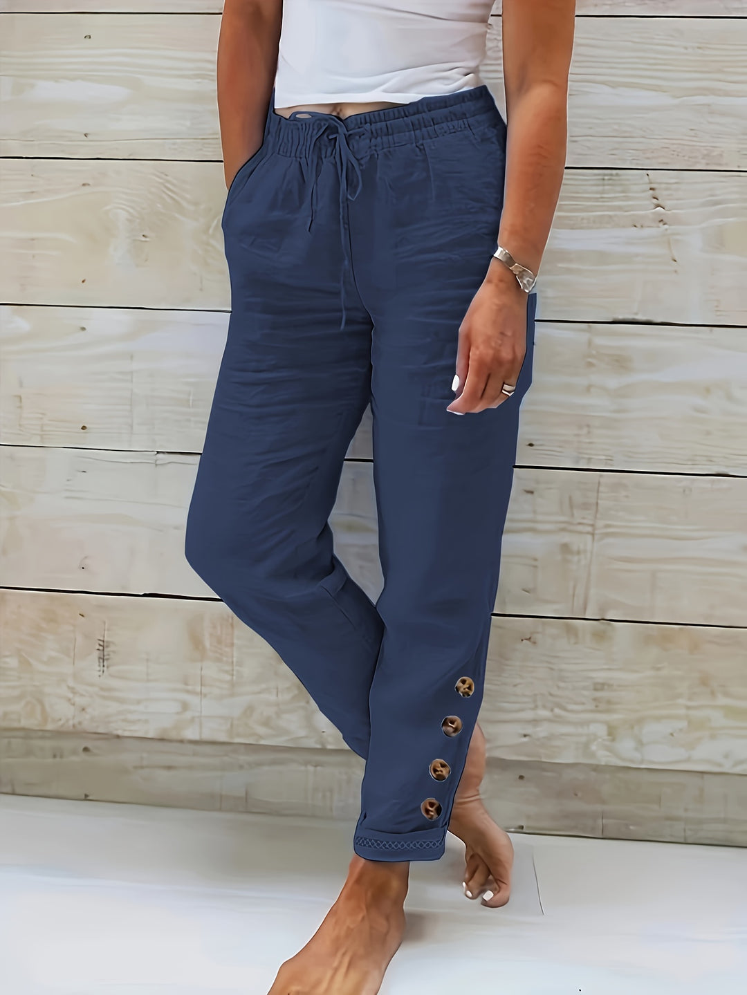 Grace | Drawstring Cotton Pants